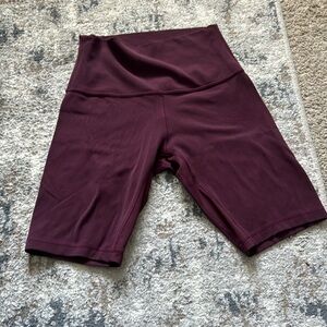 Maroon lululemon align biker shorts size 4
